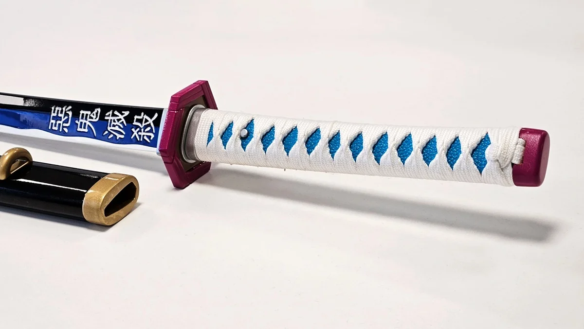 Demon Slayer Giyuu Tomioka katana handle closeup